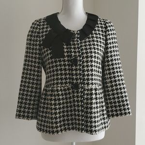 Kate Spade houndstooth jacket with peplum